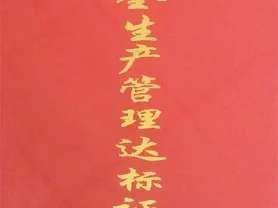 安全生産管理達标證書